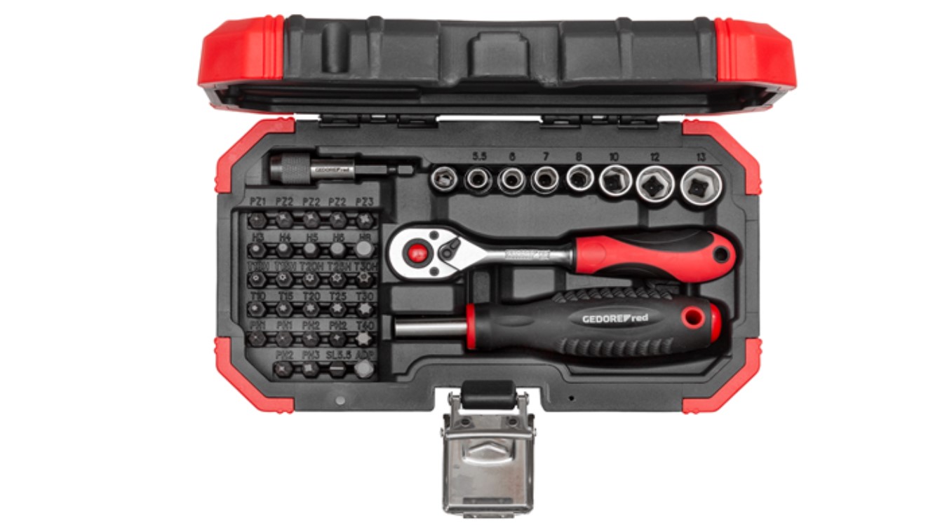 Gedore RED 3301349 R33003040 Juego de puntas 1/4 40 piezas