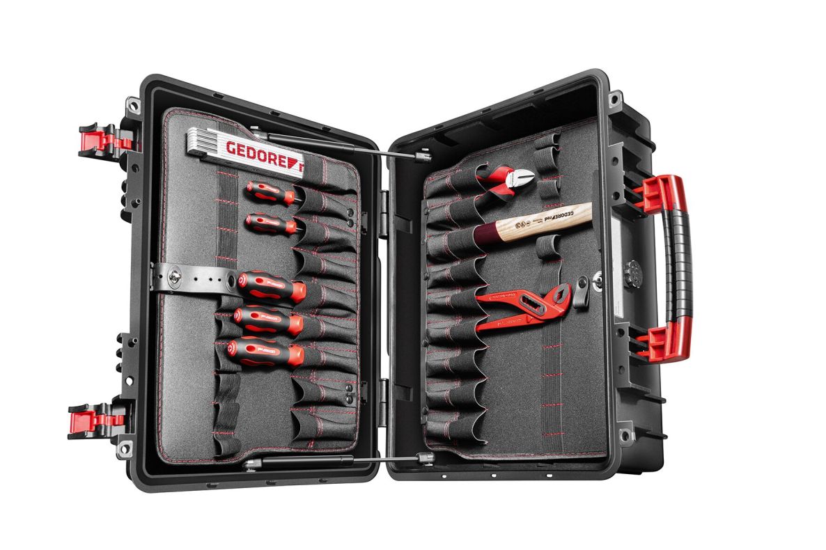 Gedore RED 3301638 R21652057 Juego de herramientas AZUBI L Though Case, 56 piezas