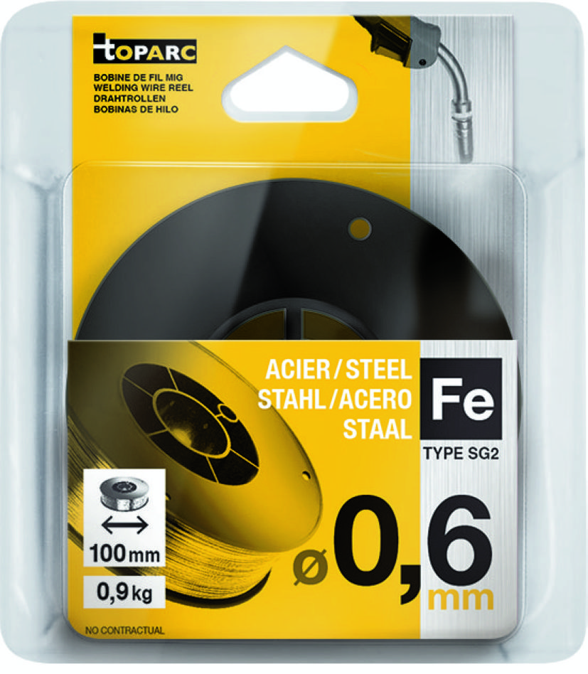 Gys 5193086593 Alambre de soldadura acero G3SI1 Ø0,6 mm bobina de alambre S100 0,9kg