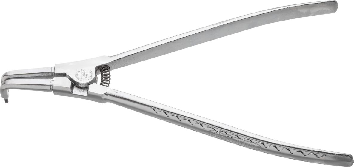 Hazet 1846D-4 Alicates para arandelas de seguridad, longitud 310 mm, arandelas exteriores de 85-140 mm, curvados