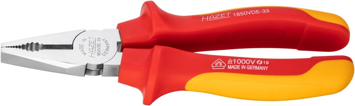 Hazet 1850VDE-33 Alicates combinados aislados, longitud 180 mm