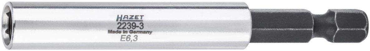 Hazet 2239-3 Adaptador hexagonal macizo de 1/4" a hexagonal hueco de 1/4", longitud 75 mm