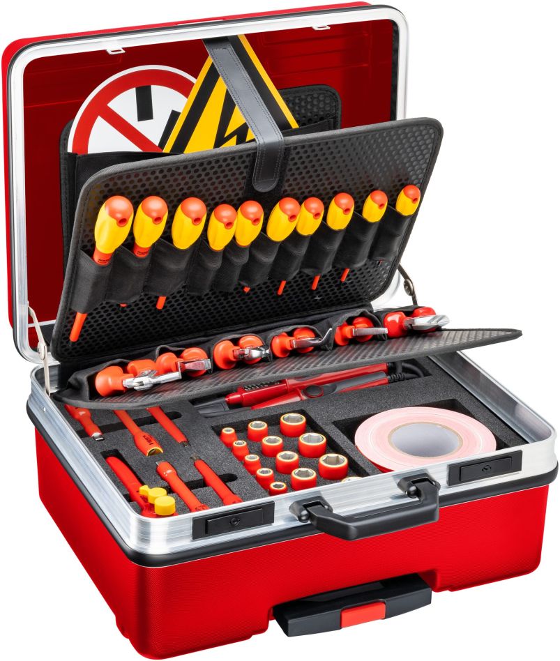 Hazet 150/52 Juego de herramientas de alta tensi&oacute;n aisladas, 52 piezas, 3/8" cuadrado hueco: ranura, PH, Torx interior, XZN, hex&aacute;gono con perfil de tracci&oacute;n exterior