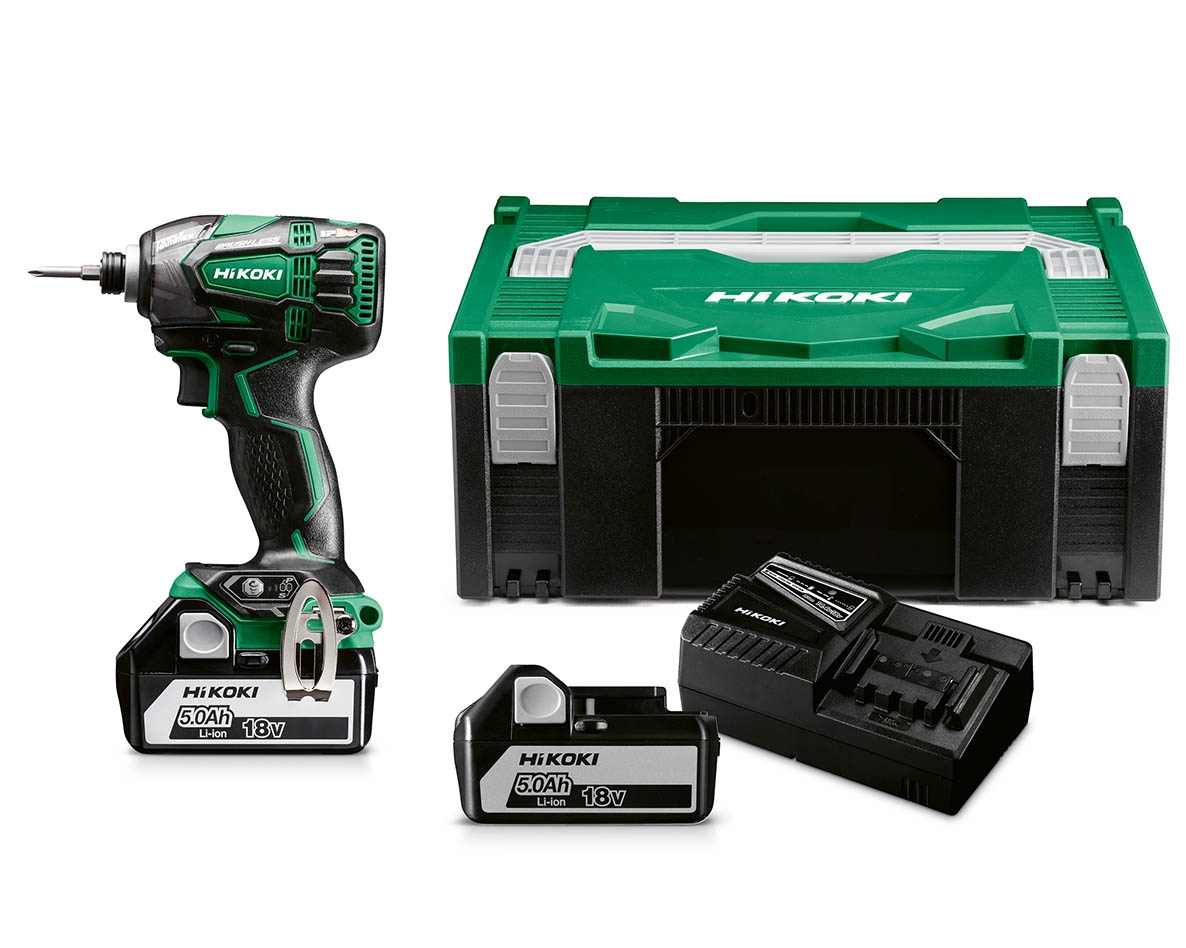 HiKOKI WH18DBDL2WPZ Atornillador de impacto sin cable 18V 5,0Ah Li-Ion