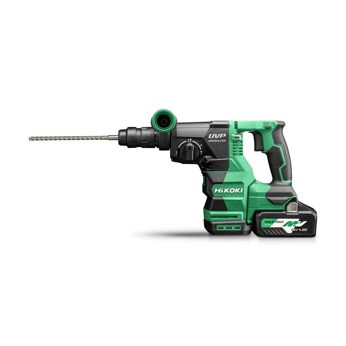 HiKOKI DH3628DCWVZ Taladro/martillo a batería SDS-Plus 36V 3.2J incl. portabrocas intercambiable 2x 36V 4.0Ah/18V 8.0Ah en maletín HSC IV