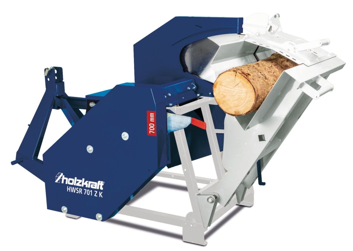 Holzkraft 715966773 HWSR701ZK Sierra basculante para leña con toma de fuerza 700 mm 400V