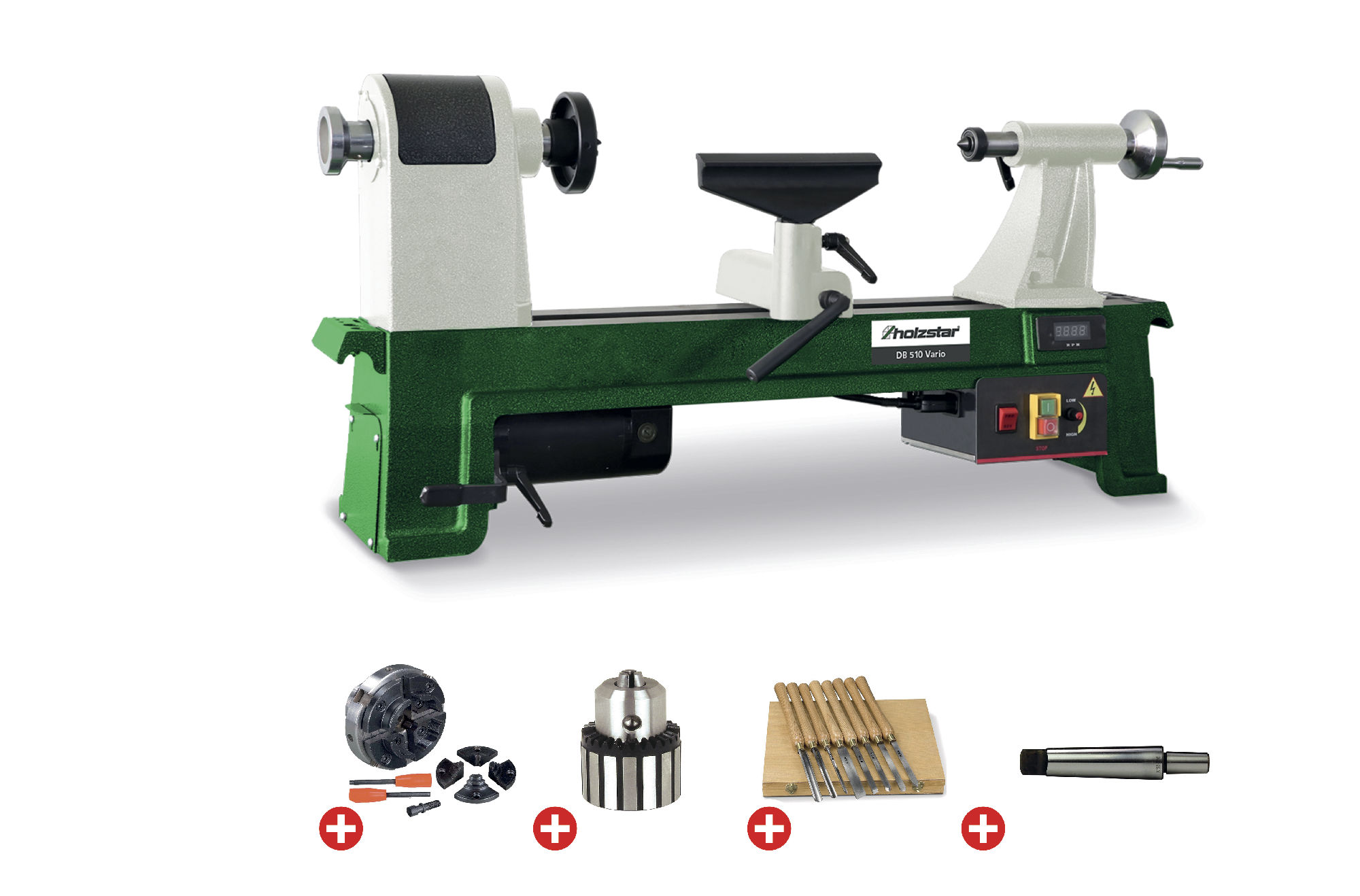 Holzstar 795920510 DB510 VARIO PACK Torno de madera 510 mm
