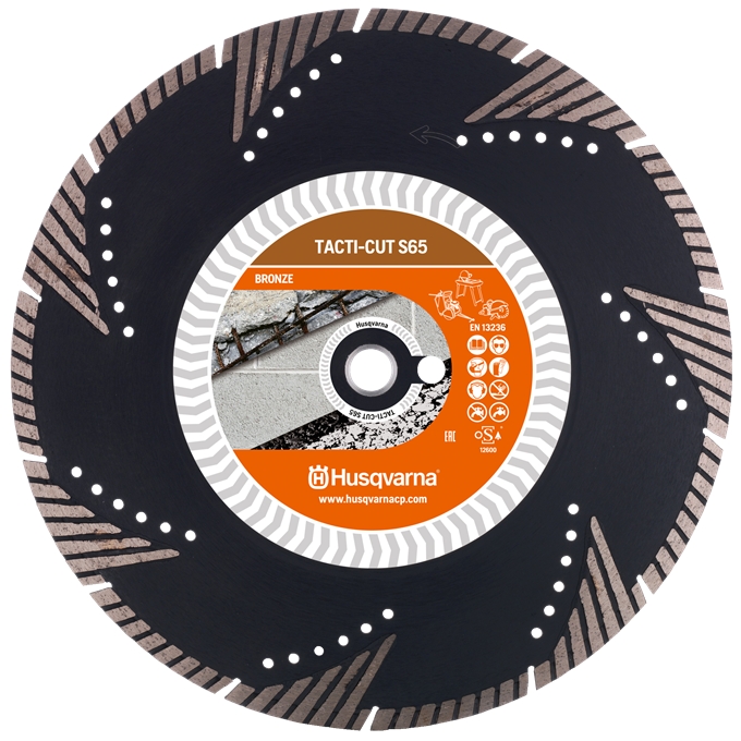 Husqvarna 579 8165-30 Tacti-Cut S65 Abrasivo 400 x 25,4 mm Húmedo y Seco