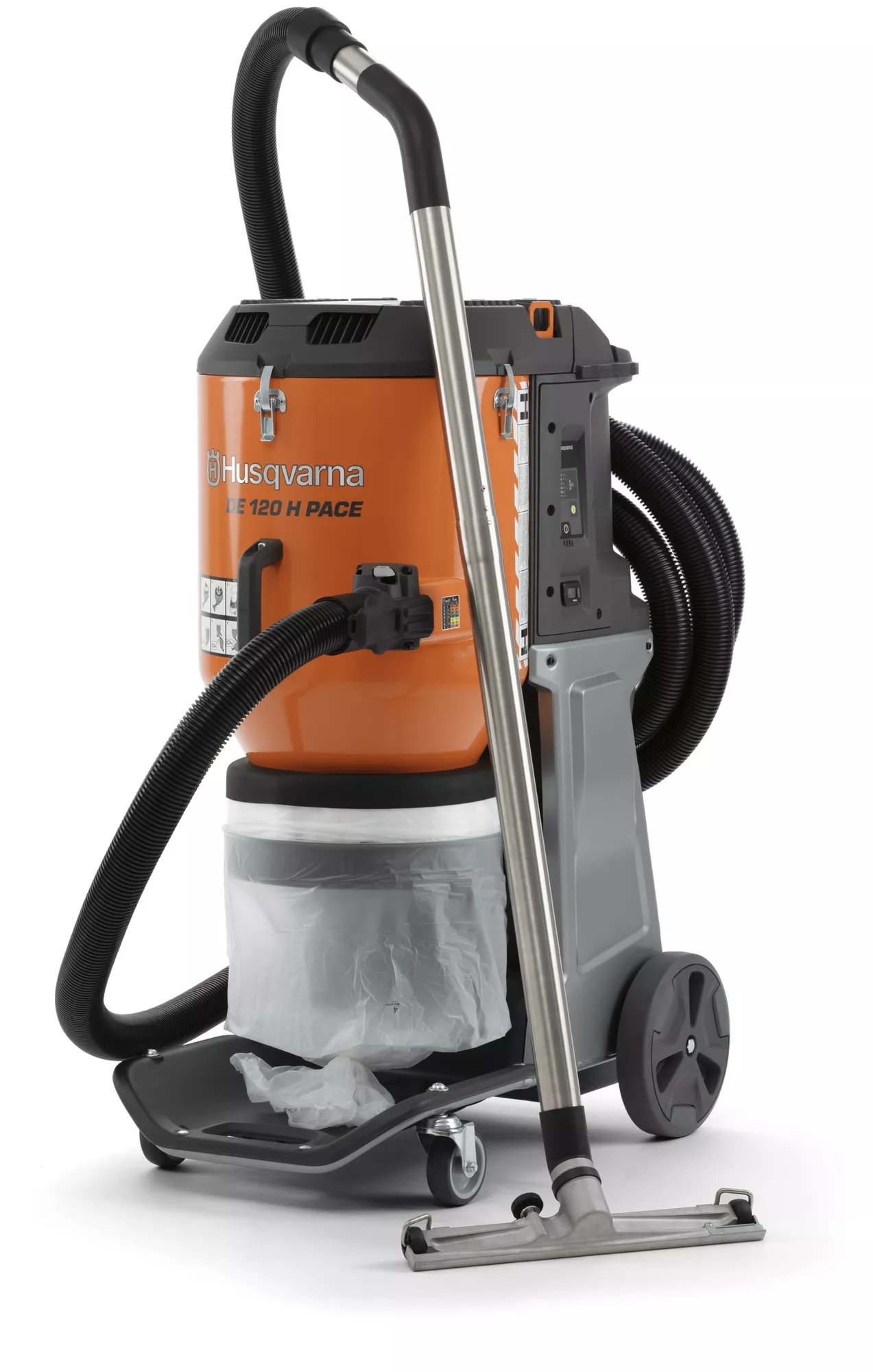 Husqvarna 970519602 DE120H Aspirador de polvo y lodo PACE Accu 2,2kW 410m3/h sin baterías ni cargador