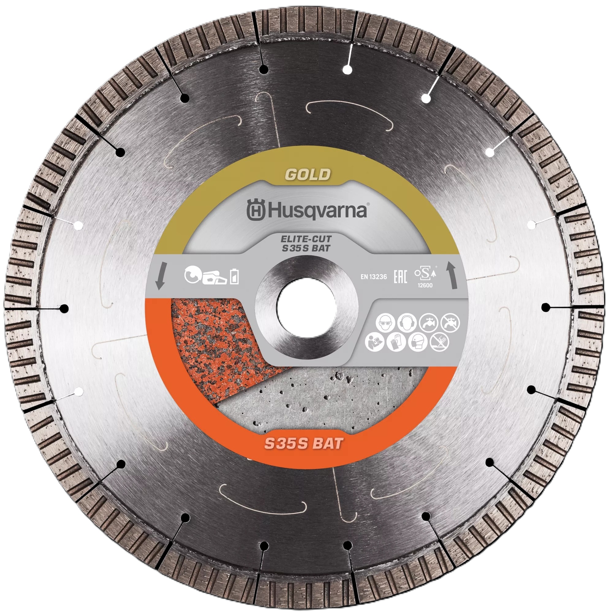 Husqvarna 529664001 Elite-Cut S35 S PACE Exo Grit Silence Hoja de sierra diamantada húmedo/seco Universal 350x25,4 mm