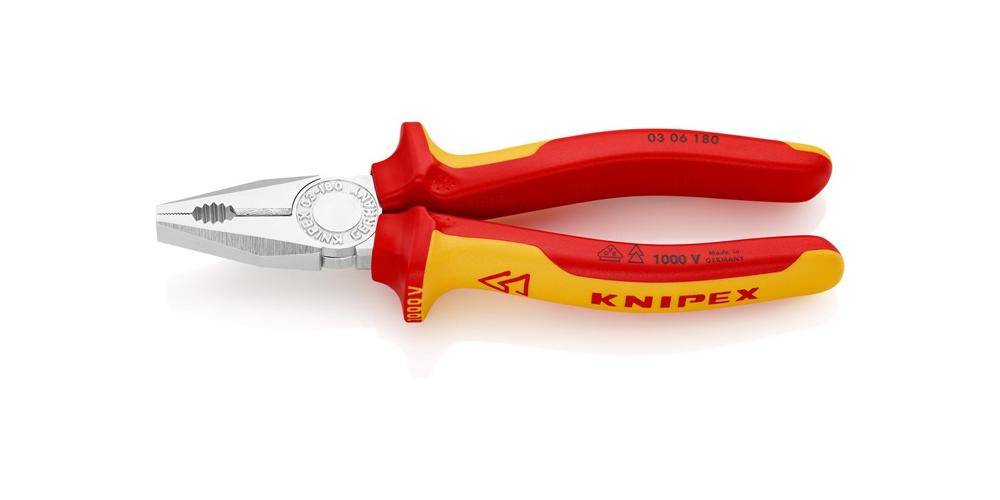 Gedore RED 3301408 Alicates combinados VDE, L 180 mm, mango 2C