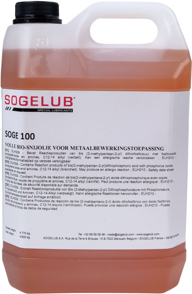 Huvema 21121032 Aceite de corte biológico integral SOGE 100