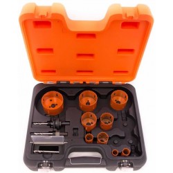 Bahco 3834-SET-86-SP P Juego de coronas de sierra de 19/22/25/35/44/51/60/64/76 mm