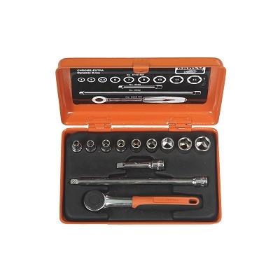 Bahco 6712RN Juego de vasos de 1/4" métrico 4-13 mm - 12 piezas