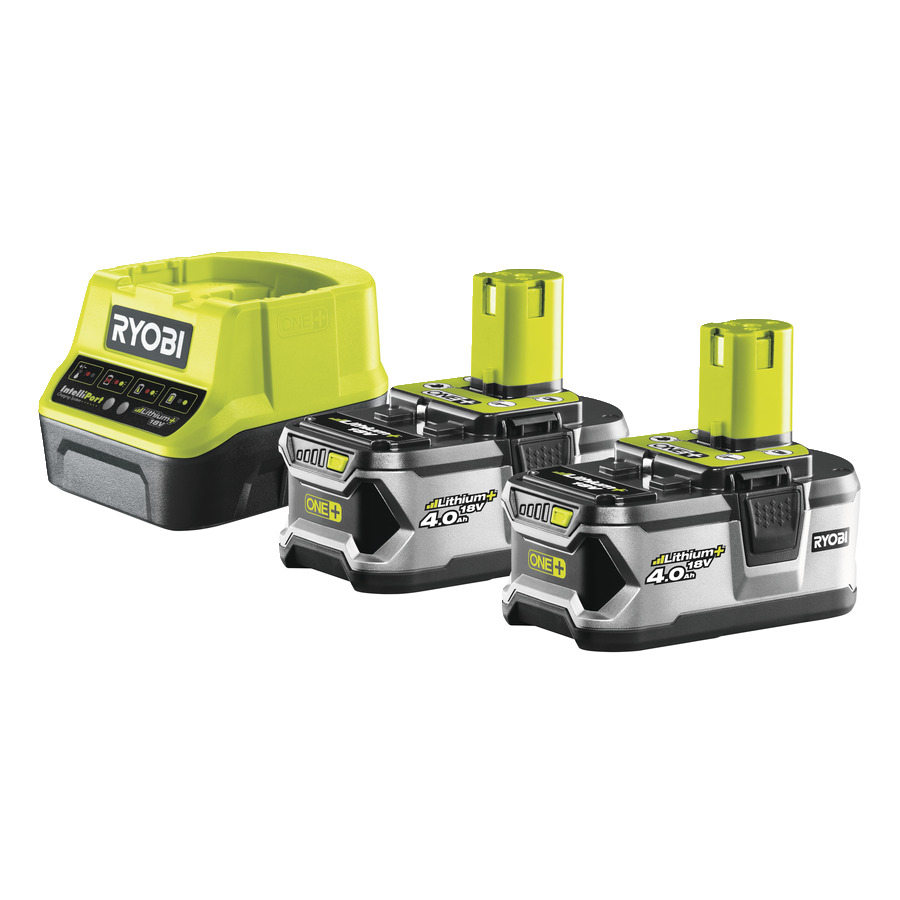 Ryobi Accesorios 5133003363 RC18120-240 2x Batería One+ 18 Volt 4.0 AH Li-ion + Cargador