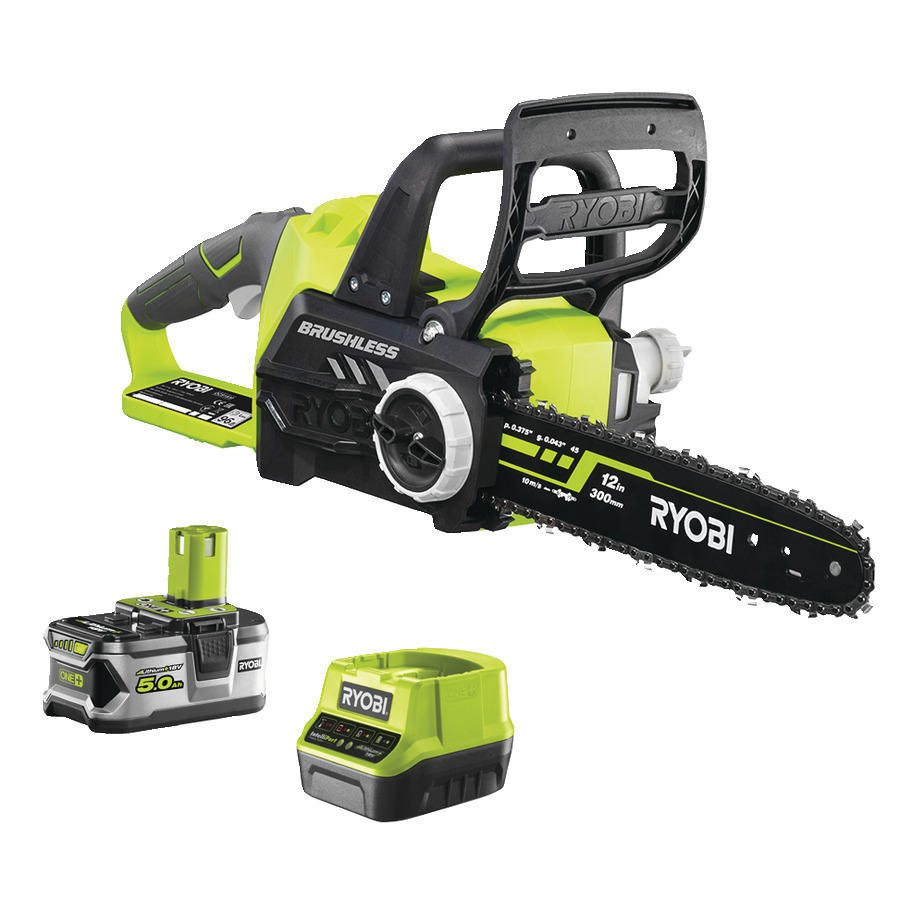 Ryobi 5133003830 RCS18X3050F Motosierra 30 cm One+ 18V 5,0 AH Li-ion