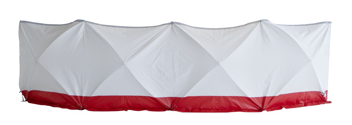 KARSTEN 500951 Pantalla de seguridad Blindaje blanco/rojo 7,20 metros