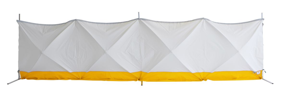 KARSTEN 500953 Pantalla de seguridad Blindaje blanco/amarillo 7,20 metros