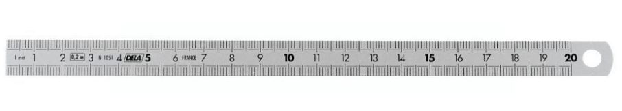Facom DELA.1051.300 Regla flexible de acero inoxidable de doble cara 300 mm