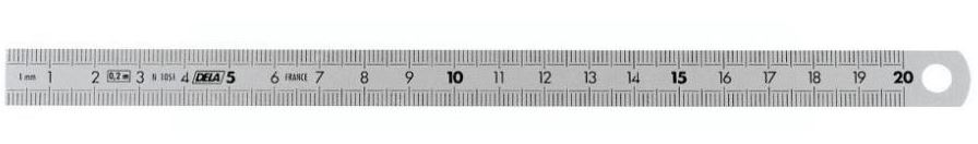 Facom DELA.1056.300 Regla semirrígida de acero inoxidable doble cara 300 mm
