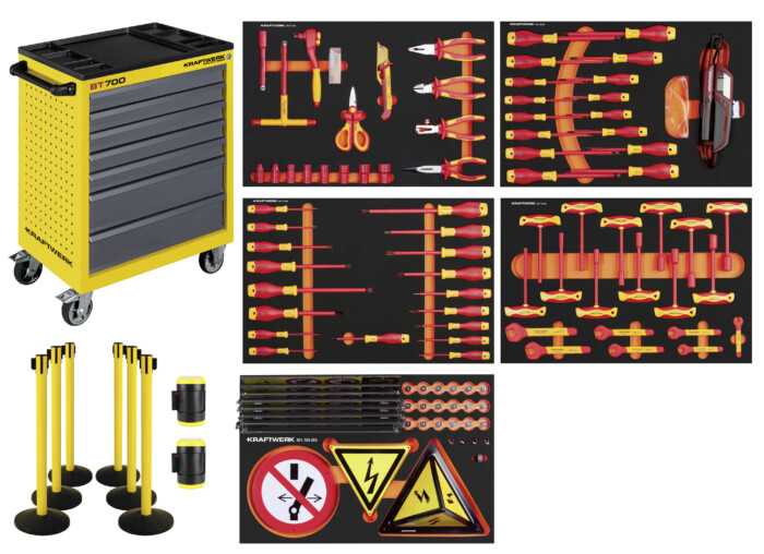 Kraftwerk 102.117.431 Carro de herramientas relleno VDE 111 piezas