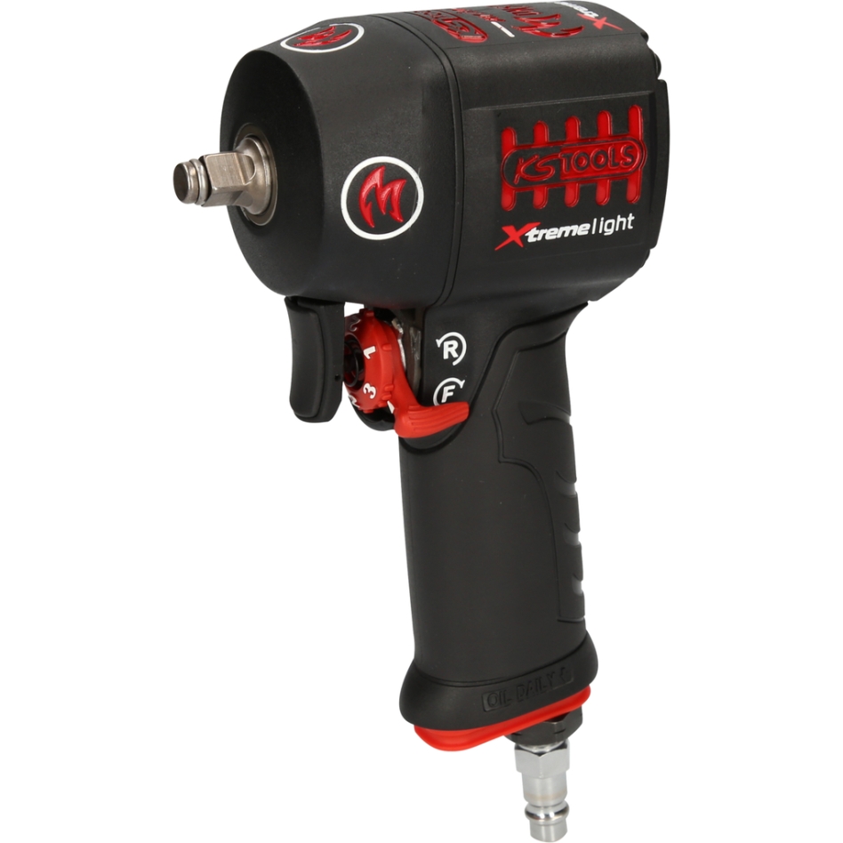 KS Tools 515.3855 Llave de impacto neumática miniMONSTER Xtremelight 3/8" 1.390 Nm