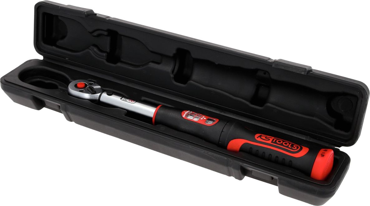 KS Tools 516.9012 1/4" INFINITOOL Llave dinamom&eacute;trica con cabeza de carraca conmutable 5-25 Nm