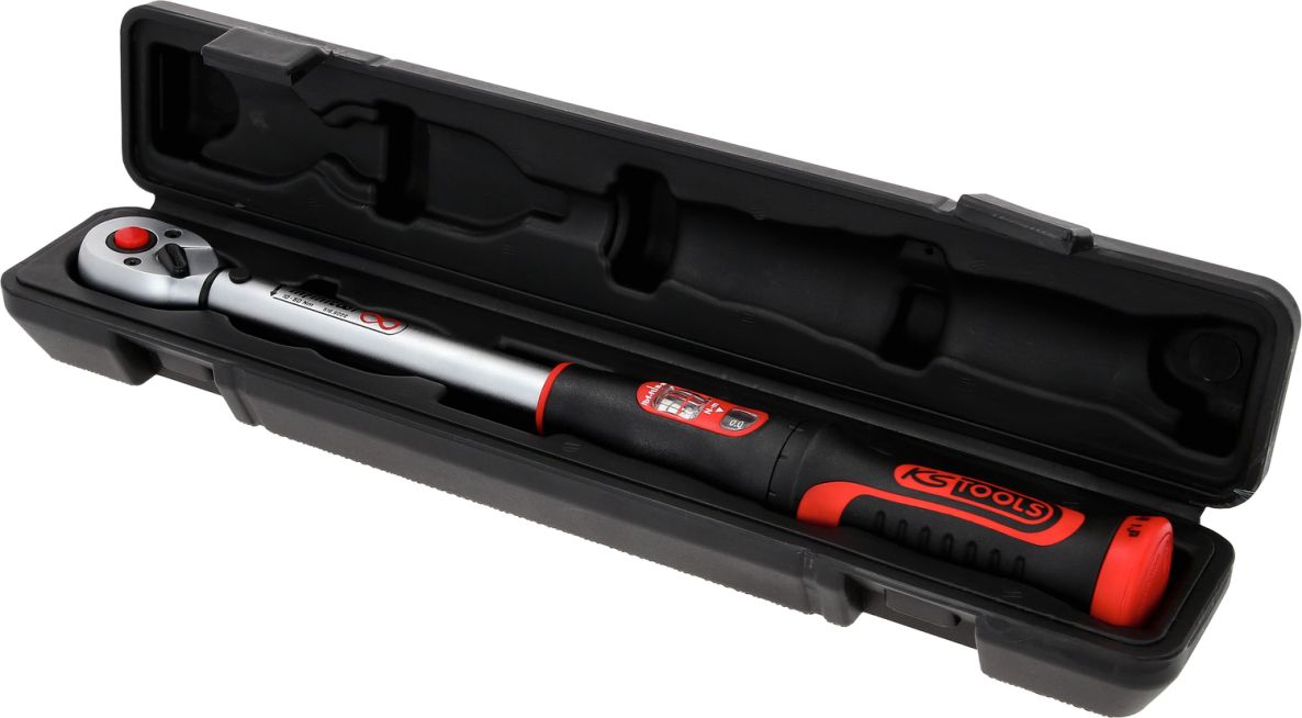 KS Tools 516.9022 3/8" INFINITOOL Llave dinamom&eacute;trica con cabeza de carraca conmutable 10-50 Nm