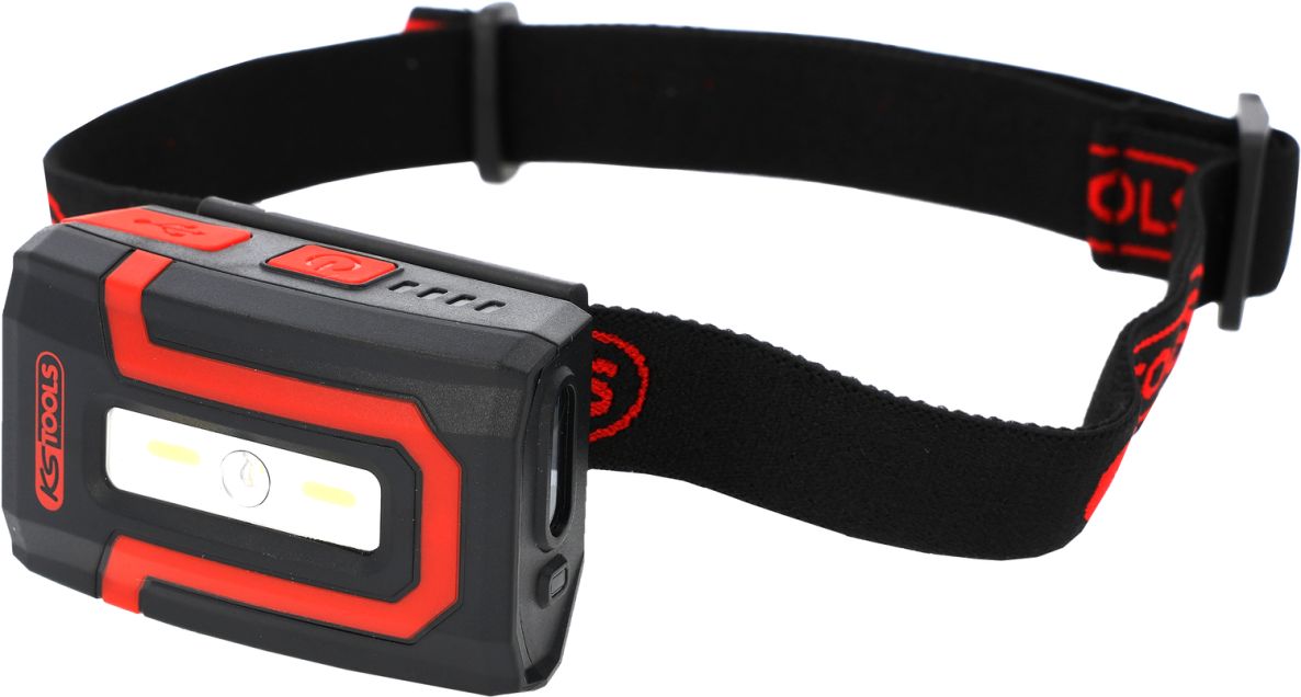 KS Tools 150.4625 Linterna frontal/luz de trabajo eQi UltimateBEAM 2 en 1 450 l&uacute;menes