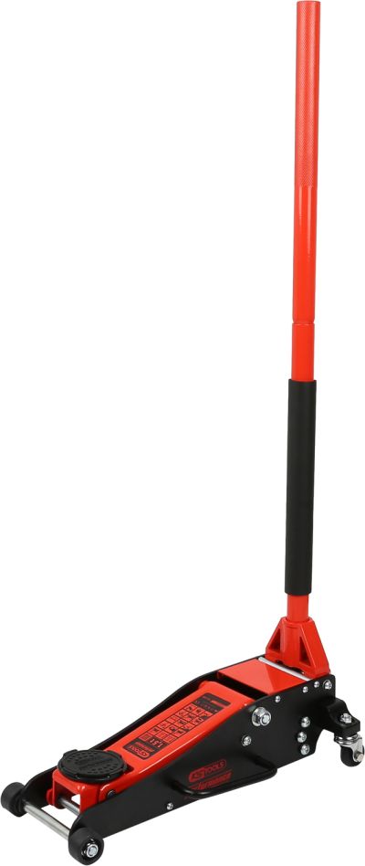 KS Tools 160.1000 gato hidráulico de aluminio de alto rendimiento, 1500 kg, altura de elevación: 90 - 360 mm