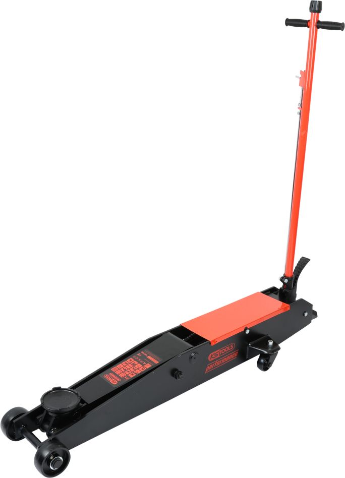 KS Tools 160.1060 gato hidráulico de acero de alto rendimiento 5000 kg, altura de elevación: 150 - 685 mm
