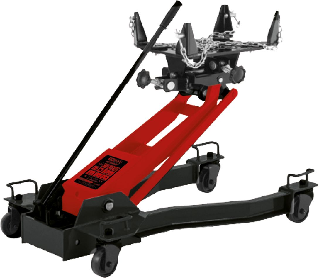 KS Tools 160.1335 rendimiento Gato hidr&aacute;ulico de transmisi&oacute;n con placa de montaje telesc&oacute;pica 1,5 t