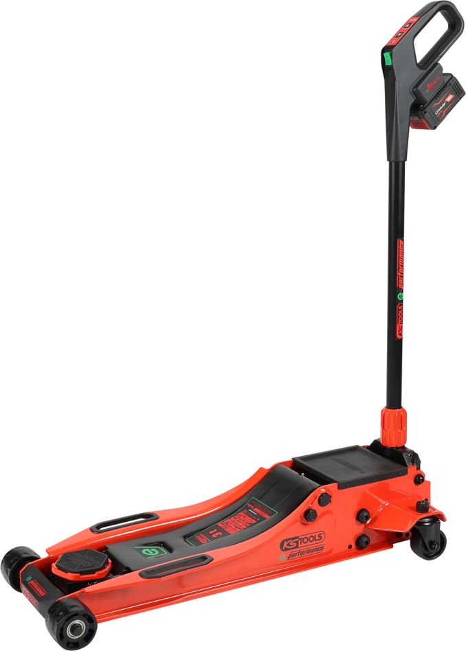 KS Tools 160.2010 Gato hidráulico de batería e-performance 3 t, altura máx. 616 mm 1x batería de 4,0 Ah y cargador