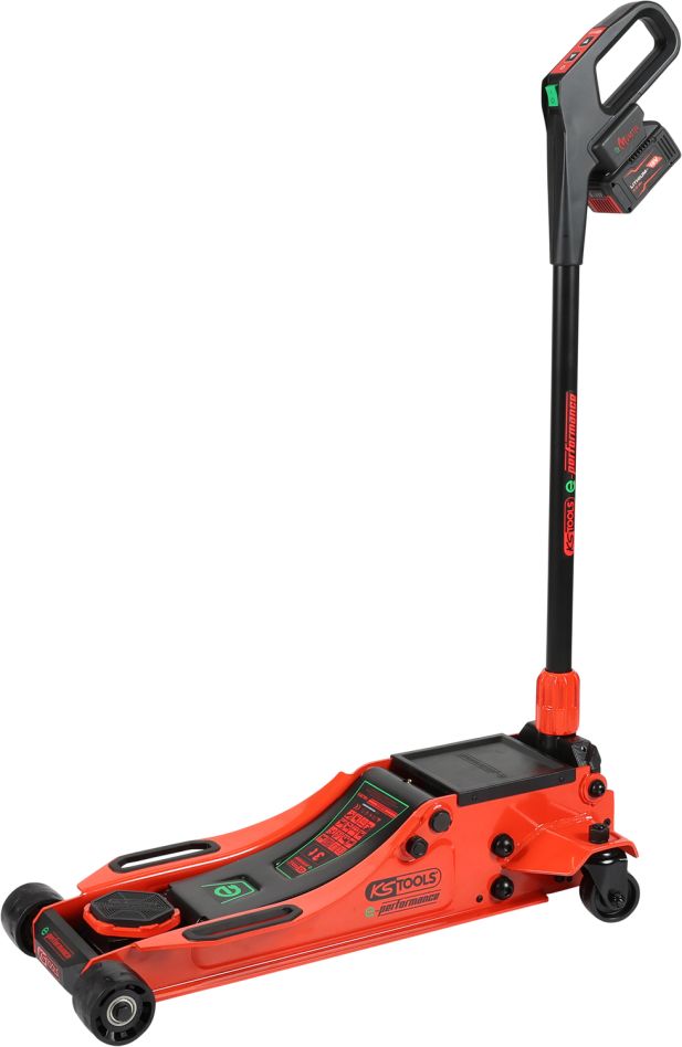 KS Tools 160.2015 Gato hidráulico de batería e-performance 3 t, altura máx. 508 mm 1x batería de 4,0 Ah y cargador