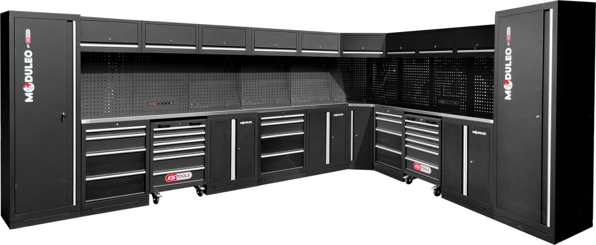KS Tools 866.6290 Sistema de armarios de taller en forma de L 4760 x 3400 mm