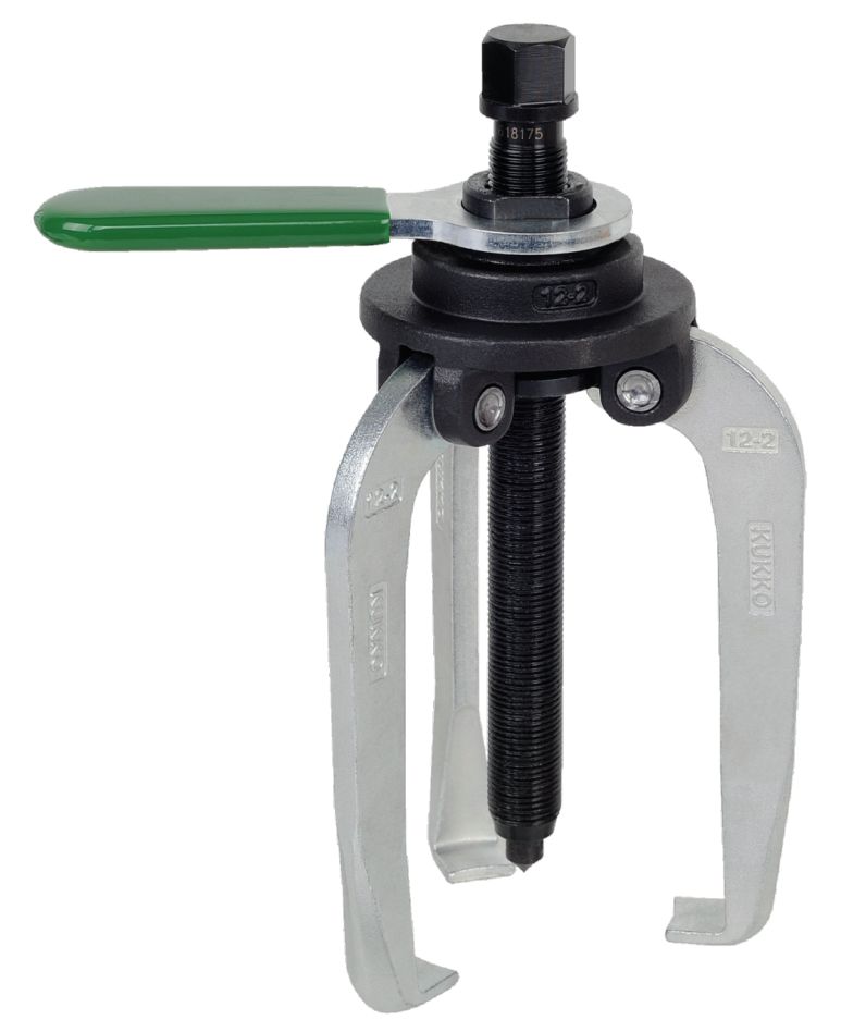 Kukko 12-2 Extractor Alligator de 3 brazos 150 x 125 mm con mordazas fijas y dispositivo antideslizante