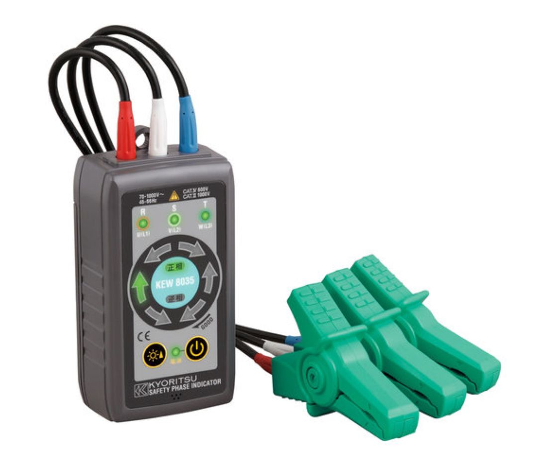 Kyoritsu 180350001A Medidor de nivel rotativo sin contacto con maletín de transporte. Rango de medición de 70V a 1000V