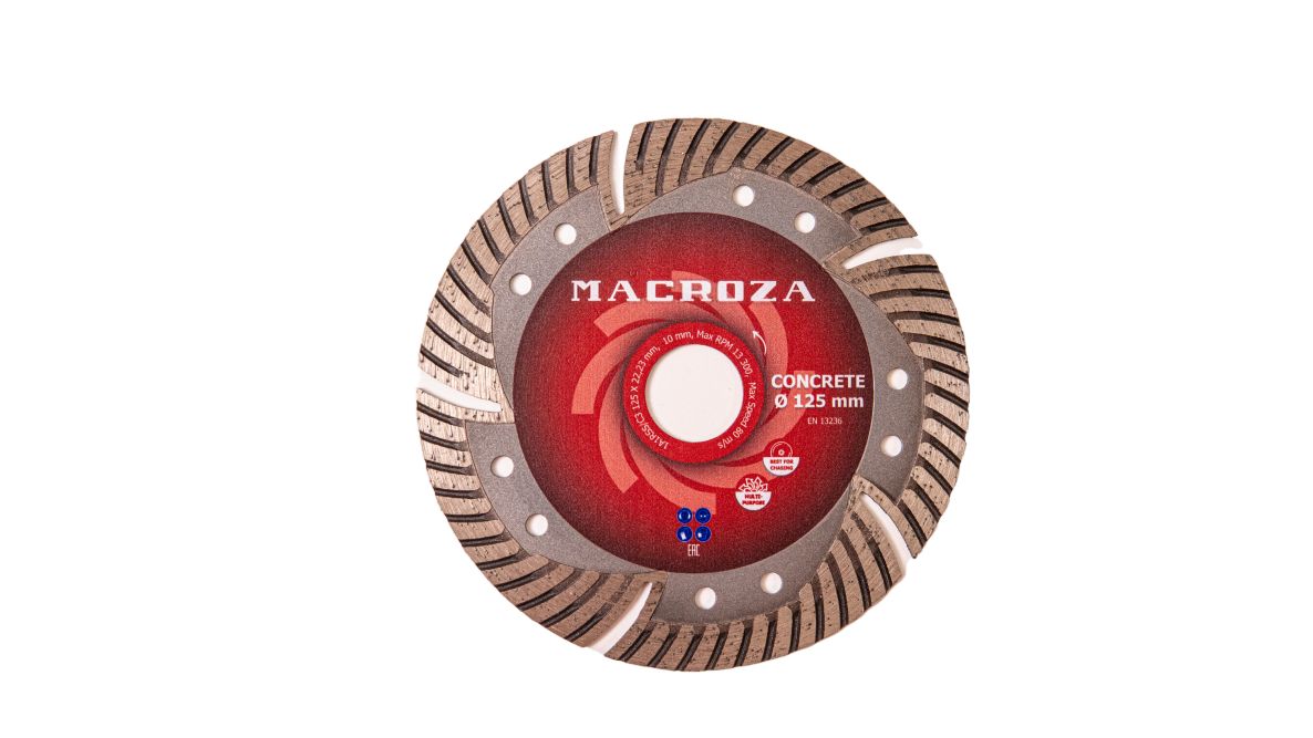 Macroza DC125 Disco de corte diamantado 125x22,23mm hormigón