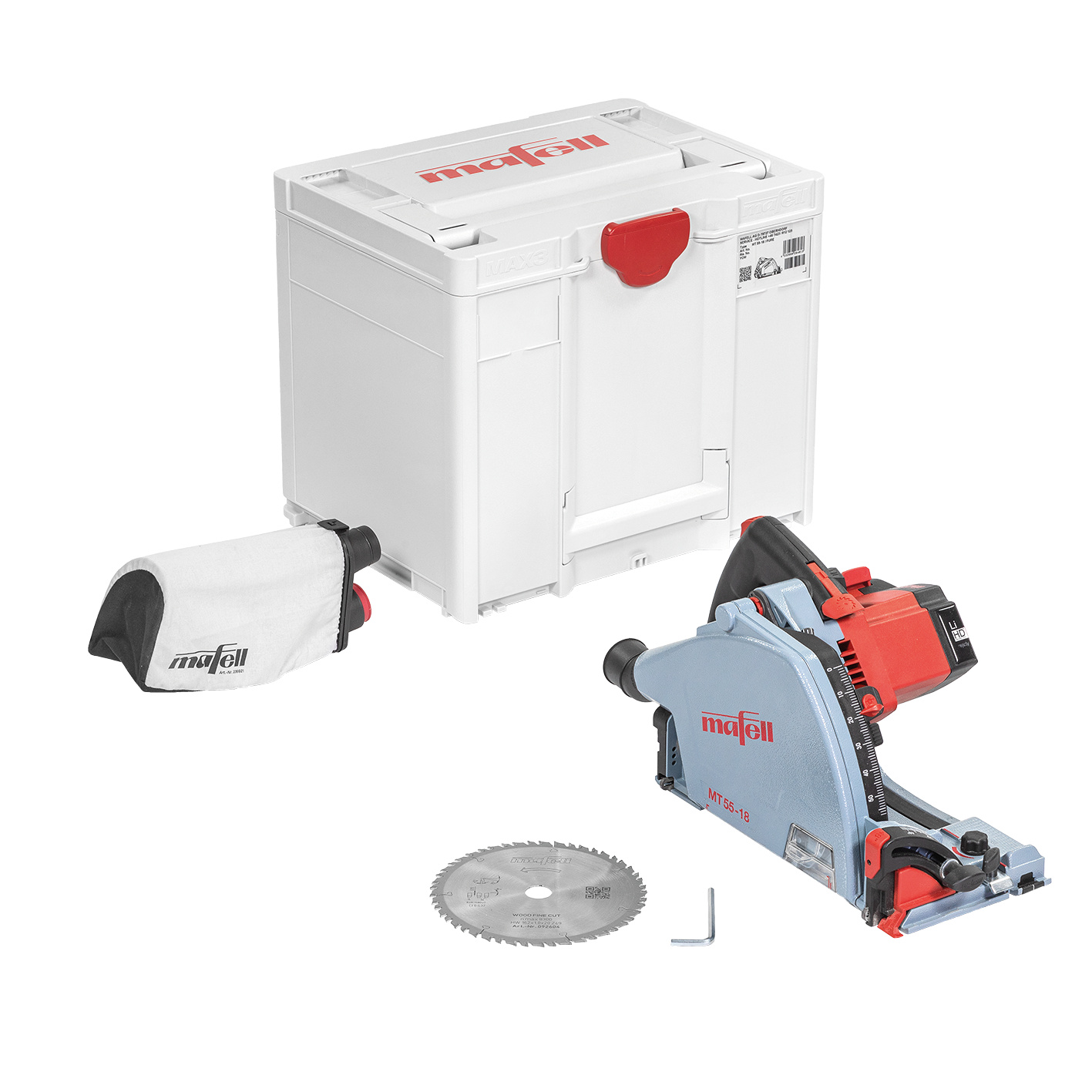 Mafell 91F502 Sierra de incisi&oacute;n a bater&iacute;a MT 55-18 PURE de 18 V, sin bater&iacute;as ni cargador, en malet&iacute;n MAX3