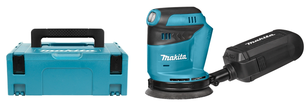 Makita DBO180ZJ Lijadora Orbital Aleatoria 18 Voltios Cuerpo