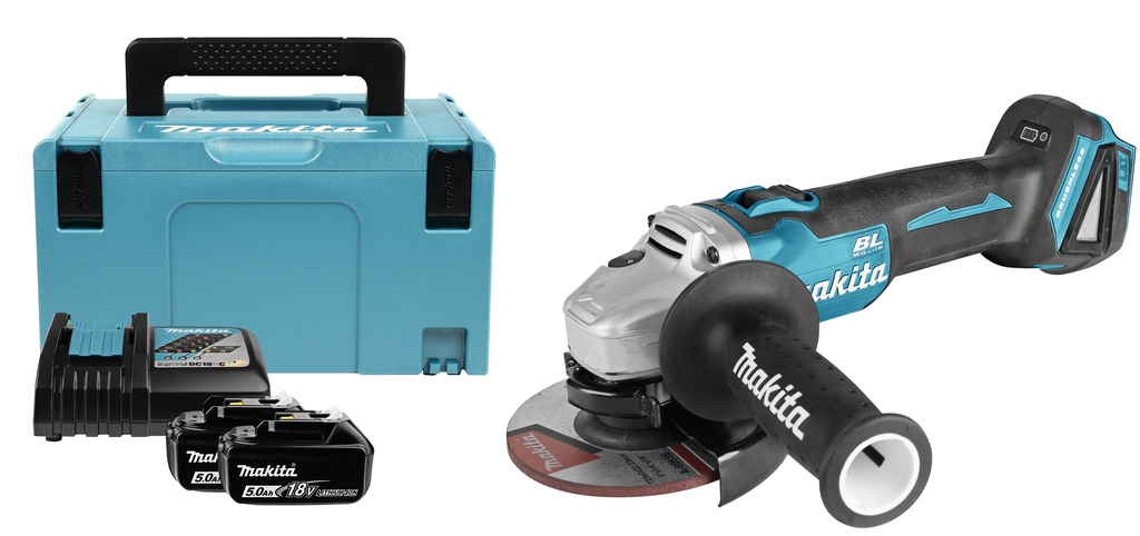 Makita DGA504RTJ 18V 5.0Ah Amoladora angular 125 mm