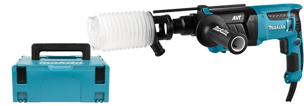 Makita HR2631FTJ Martillo combinado 800w 2.4J con kit de extracción en Mbox