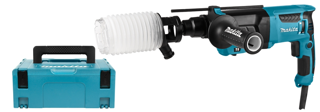 Makita HR2630J Martillo combinado 800w 2.4J con juego de aspiración