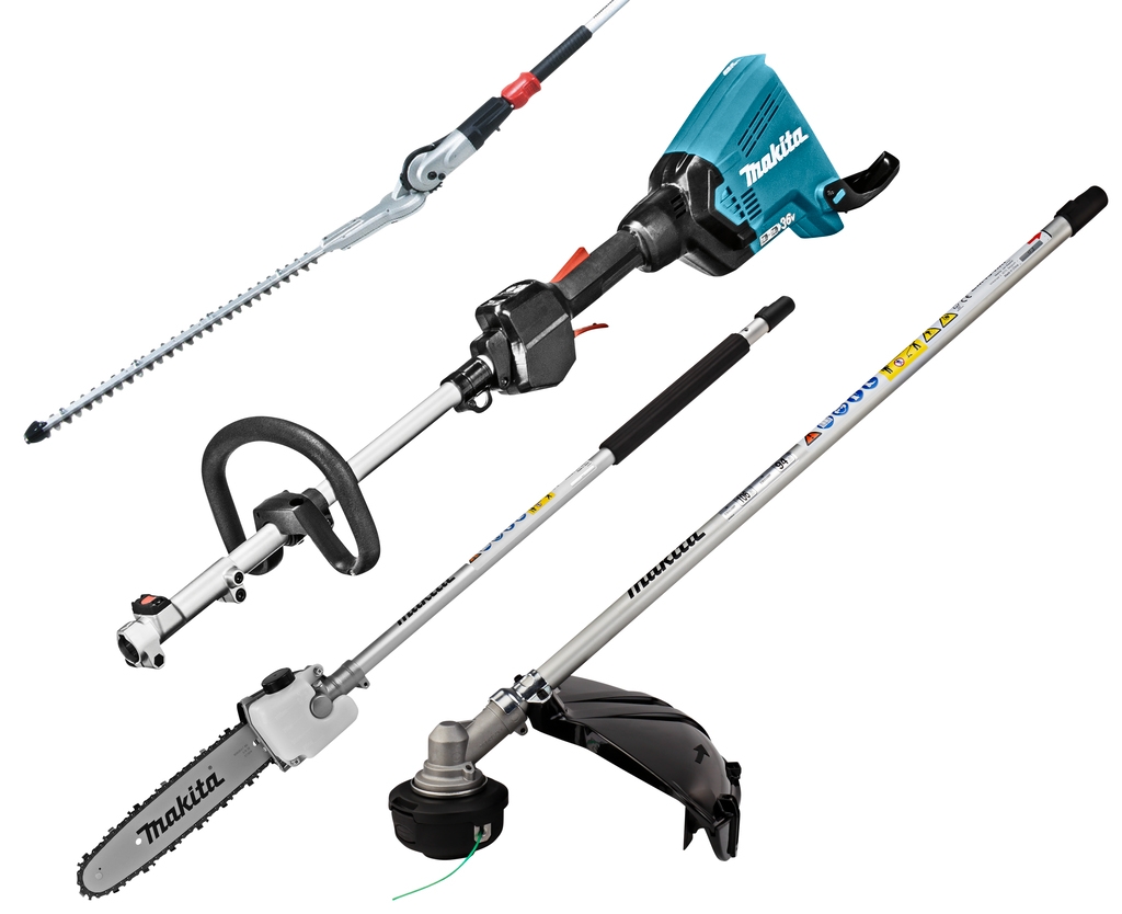 Makita DUX60ZX11 Accu Combi System Mango D 2 x 18V excl. bater&iacute;as y cargador + desbrozadora, cortasetos y motosierra