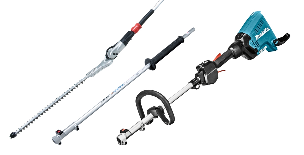 Makita DUX60ZX13 Accu Combi System Mango D 2 x 18V excl. baterías y cargador + Accesorio cortasetos y Mango extensible