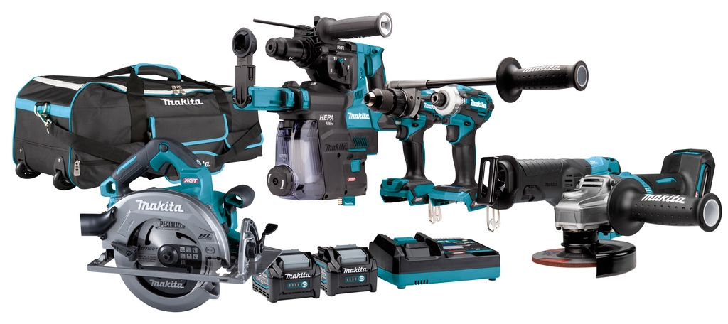 Makita DK0162G601 Combiset - 6 máquinas 40V max 4.0Ah Li-Ion en bolsa