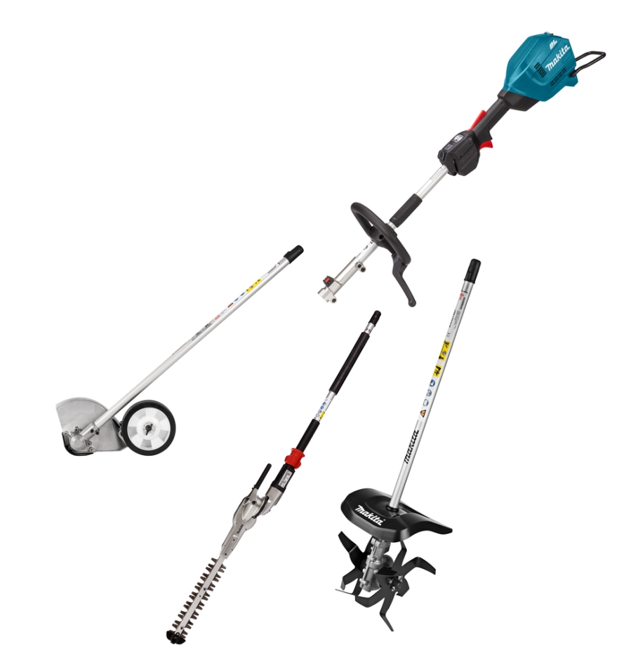 Makita UX01GZ13 Accu Combi System Mango D 40V Max excl. baterías y cargador + Cultivador + accesorio cortabordes y cortabordes de arbustos