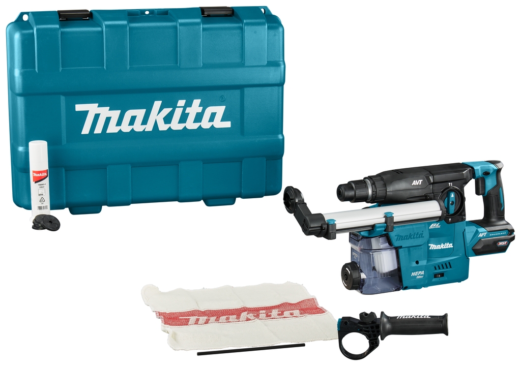 Makita HR008GZ03 Martillo combinado SDS-Plus con aspiración de polvo 40V Max sin baterías ni cargador en maletín