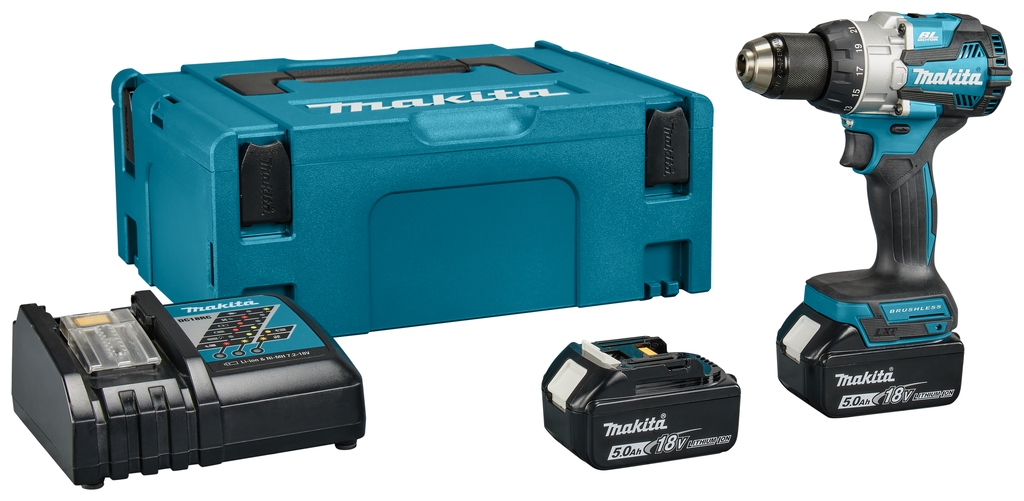 Makita DHP489RTJ Taladro de impacto 18V 5.0Ah Li-Ion en Mbox