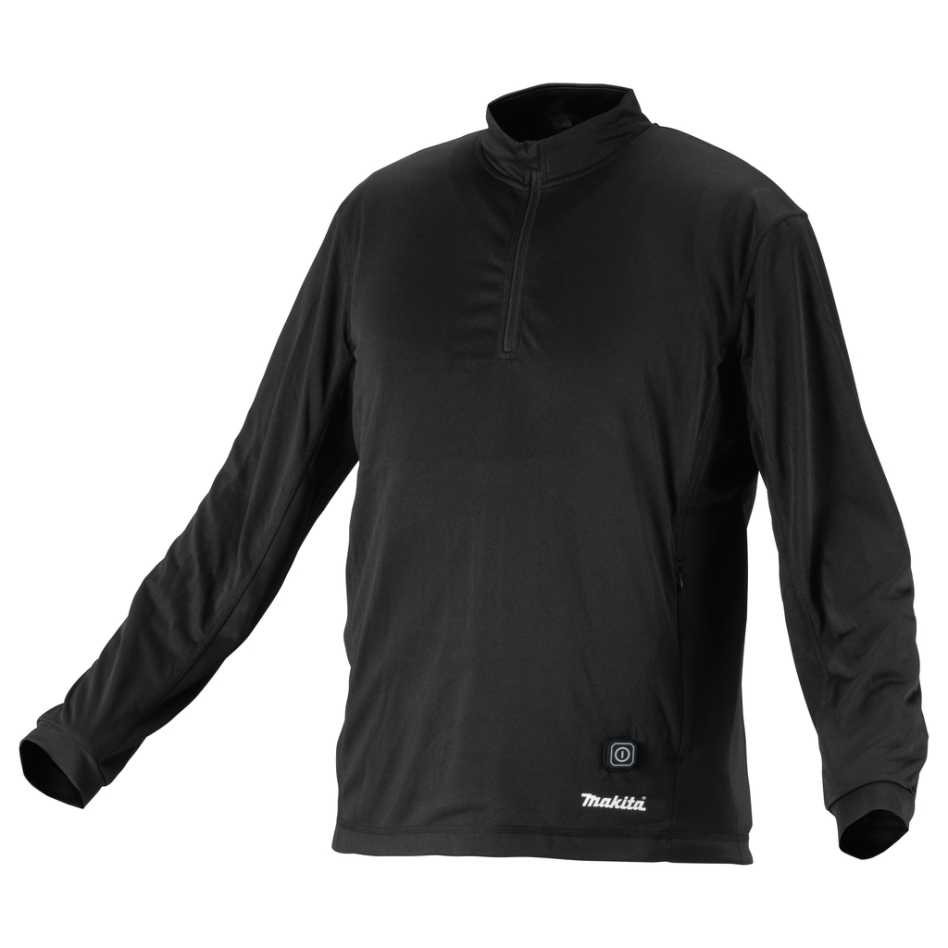 Makita DCX201AL Camiseta interior térmica con cremallera y batería BL1055B talla L